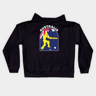 Australia Cricket Batsman Australia Flag Kids Hoodie